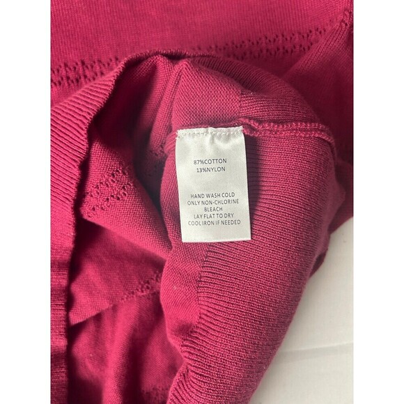 Calligraphie Women’s Pullover Knit Sweater size XL ruffle short sleeve top - Picture 4 of 6